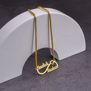 Infinity Couple Heart Necklace