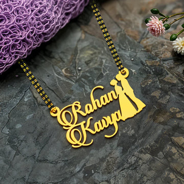 Boy Girl Couple Name Necklace